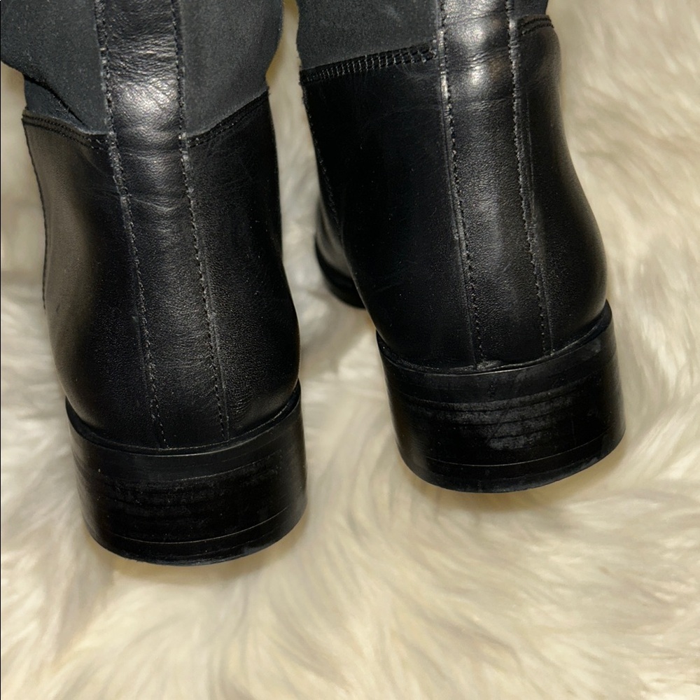 Steve Madden Black Leather & suede riding Boots Ritte size 8 - Picture 6 of 8
